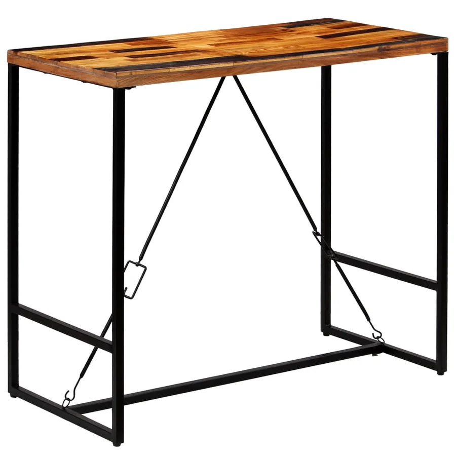 Table de bar Bois de récupération massif 120x60x106 cm - 12
