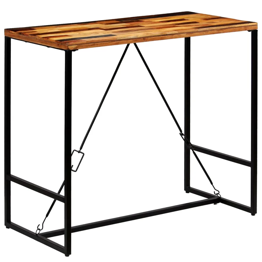 Table de bar Bois de récupération massif 120x60x106 cm - 4