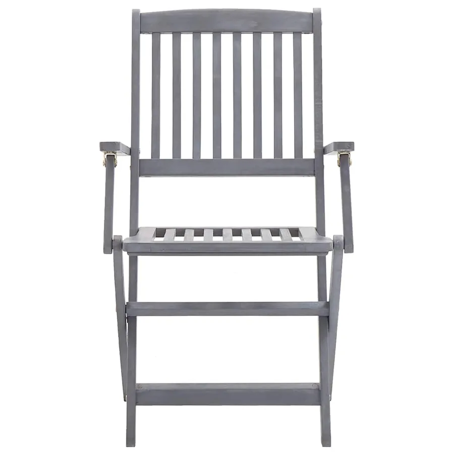 Chaises pliables d'extérieur lot de 4 et coussins Bois d'acacia - 10
