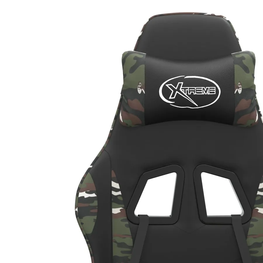 Chaise de jeu Noir et camouflage Similicuir - 11