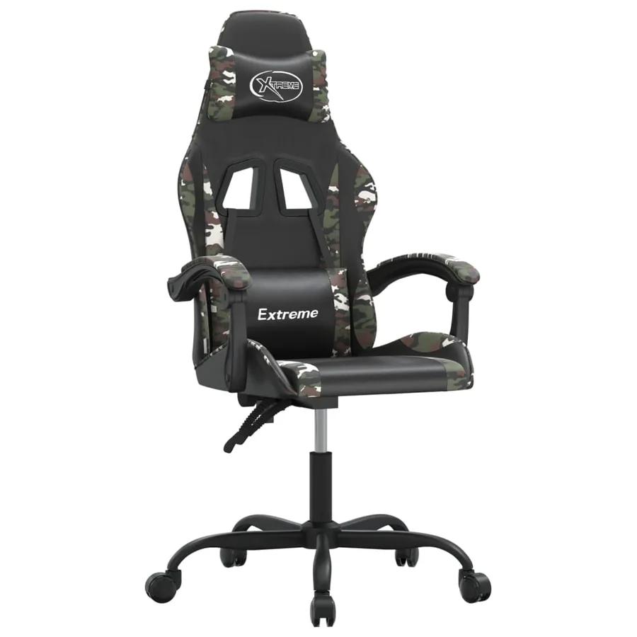 Chaise de jeu Noir et camouflage Similicuir - 2