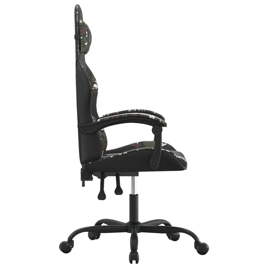 Chaise de jeu Noir et camouflage Similicuir - 4