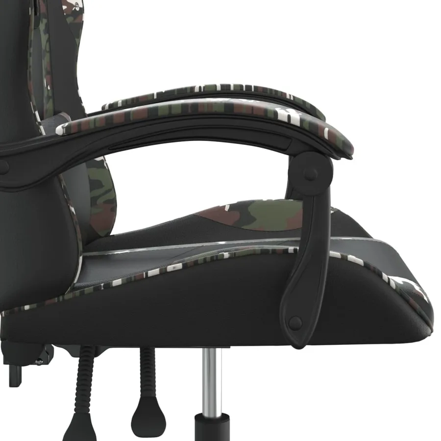 Chaise de jeu Noir et camouflage Similicuir - 9
