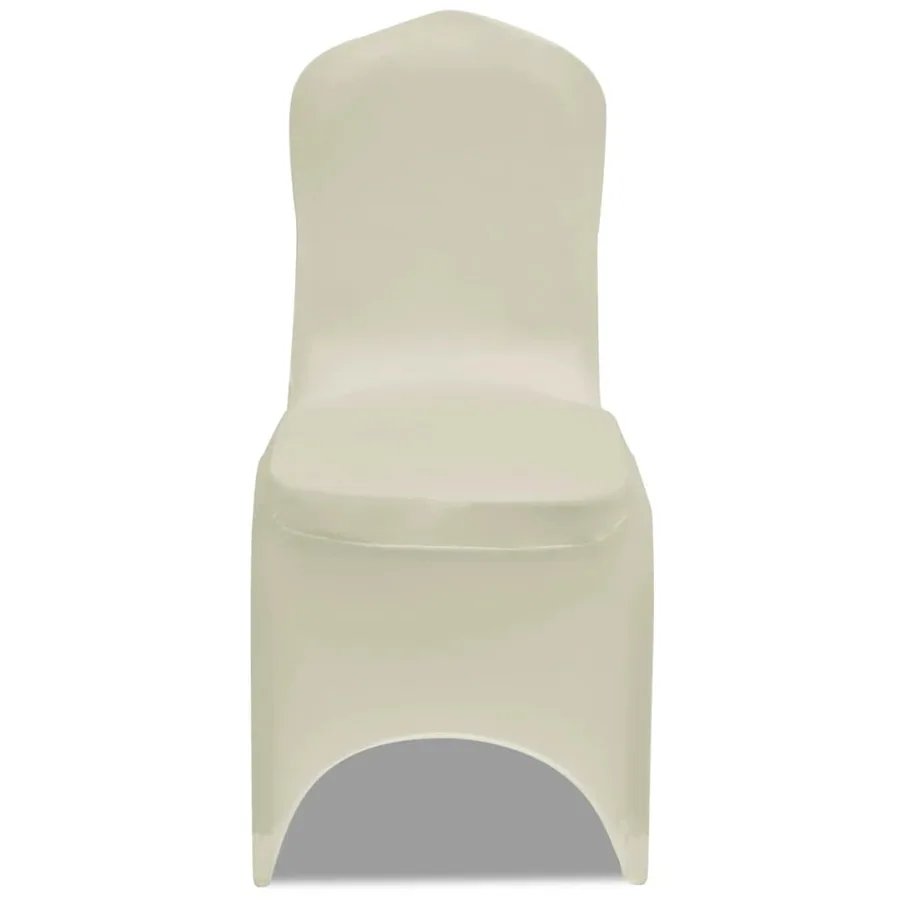 Housse de chaise extensible 4 pcs crème - 3