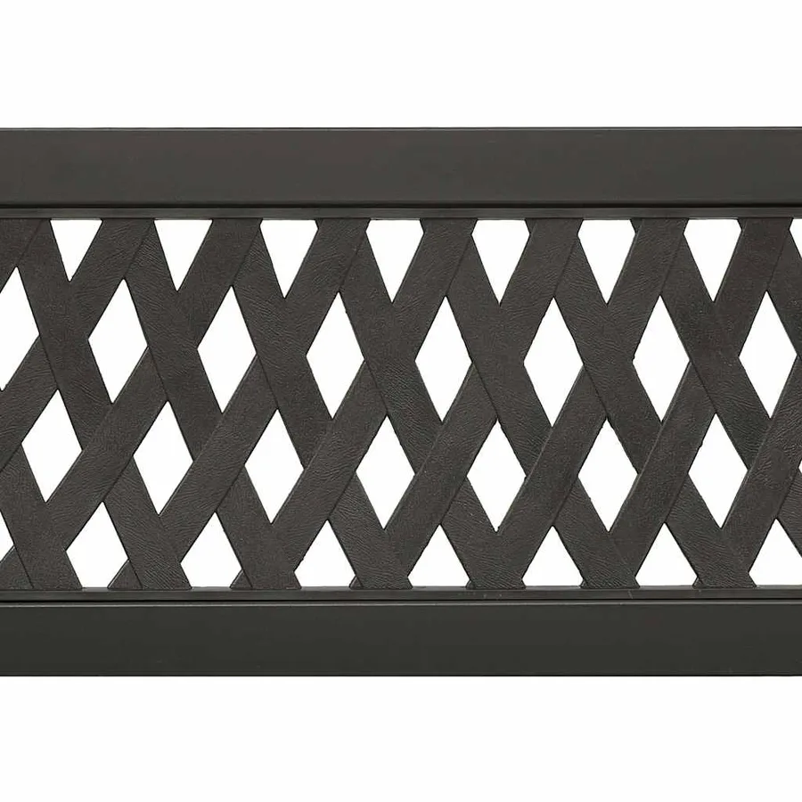 Banc double de jardin 246 cm Noir Acier - 7