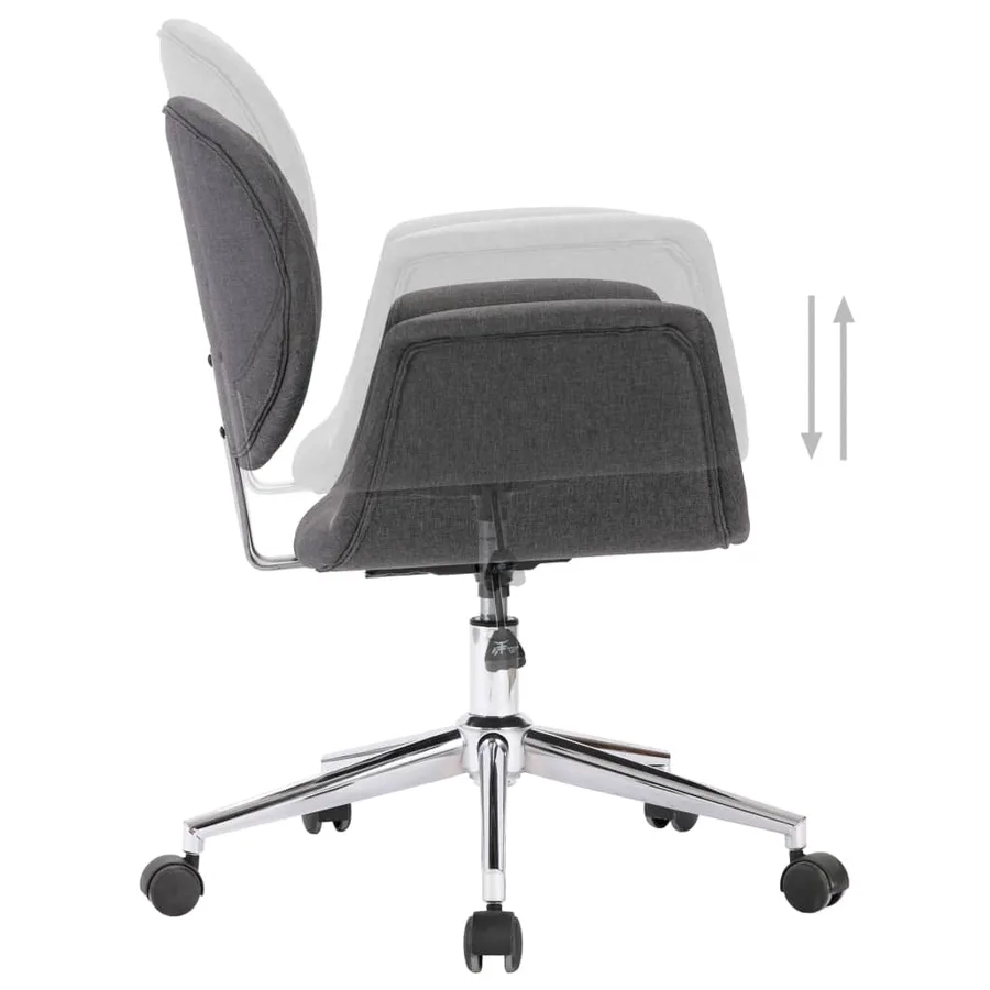 Chaises pivotantes à manger lot de 2 gris tissu - 6