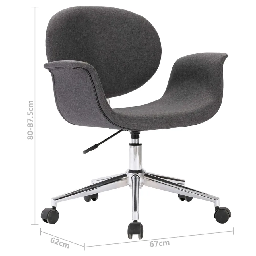 Chaises pivotantes à manger lot de 2 gris tissu - 9