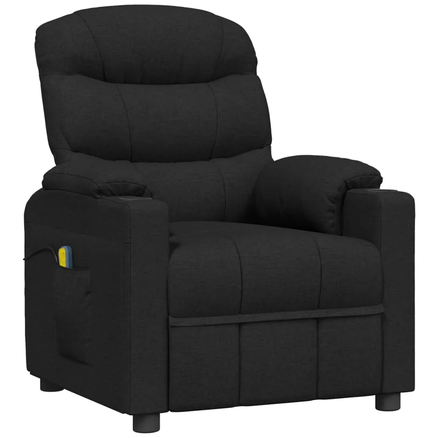 Fauteuil électrique de massage Noir Tissu - 2