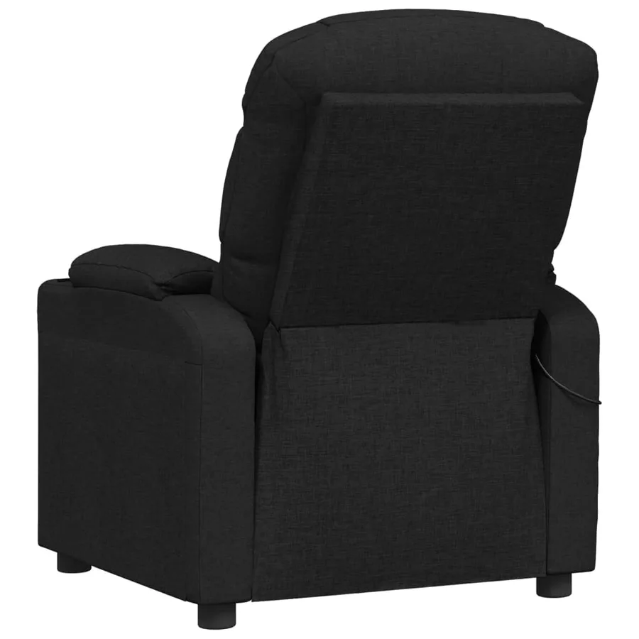 Fauteuil électrique de massage Noir Tissu - 5