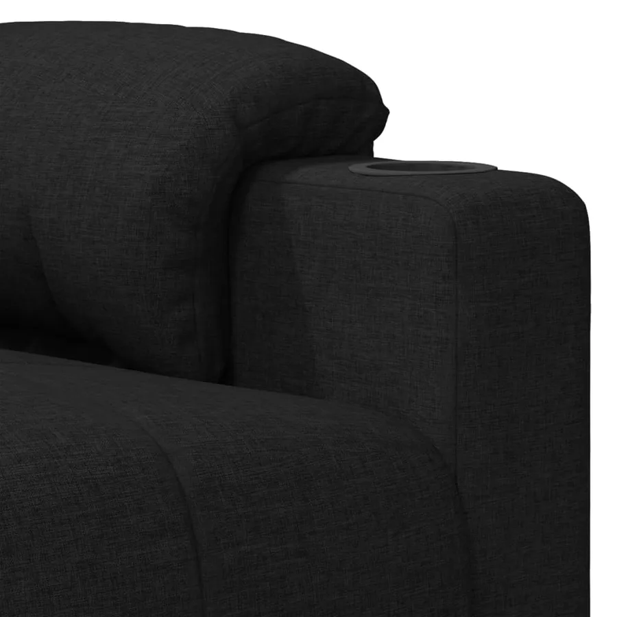 Fauteuil électrique de massage Noir Tissu - 8