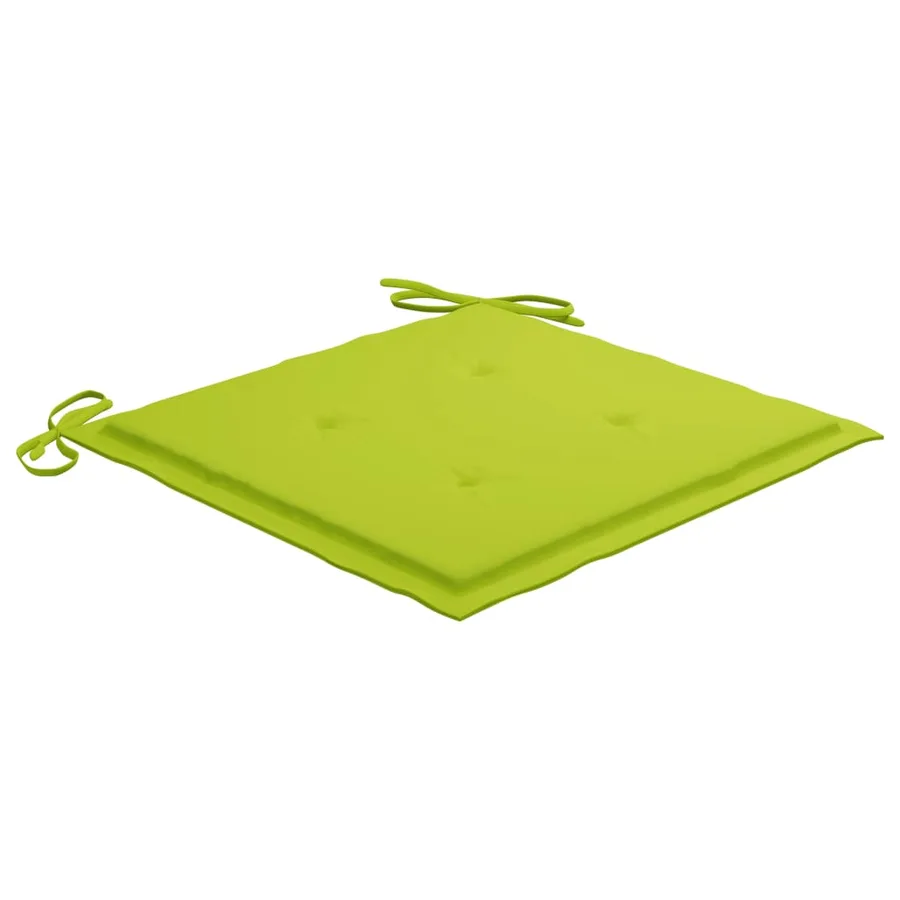 Chaises de jardin lot de 4 avec coussins Bois de teck massif - 9