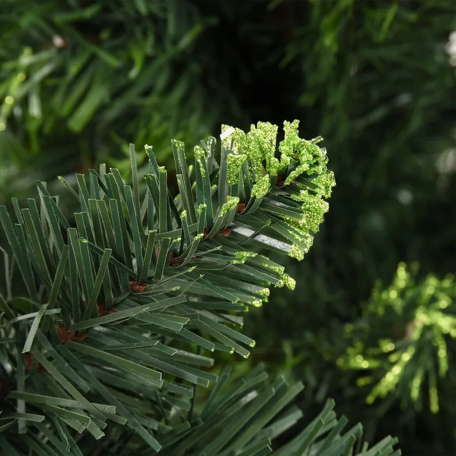 Arbre de Noël artificiel pré-éclairé pommes de pin vert 210 cm - 5