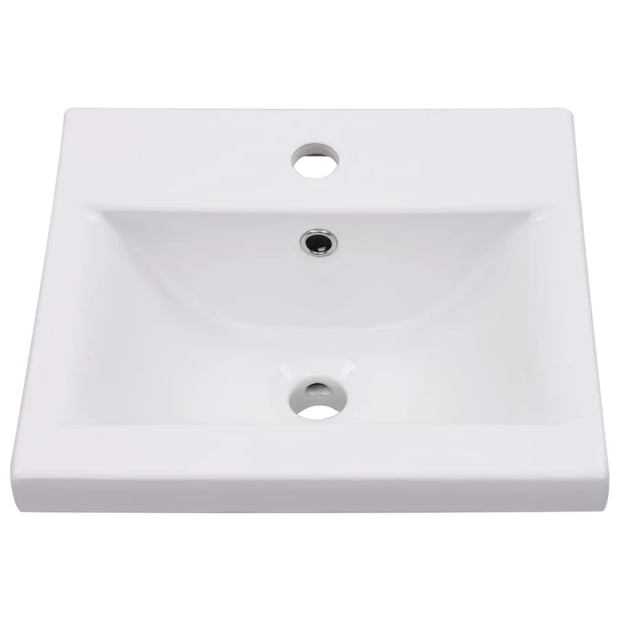 Armoire d'évier avec lavabo intégré Blanc Aggloméré - 12