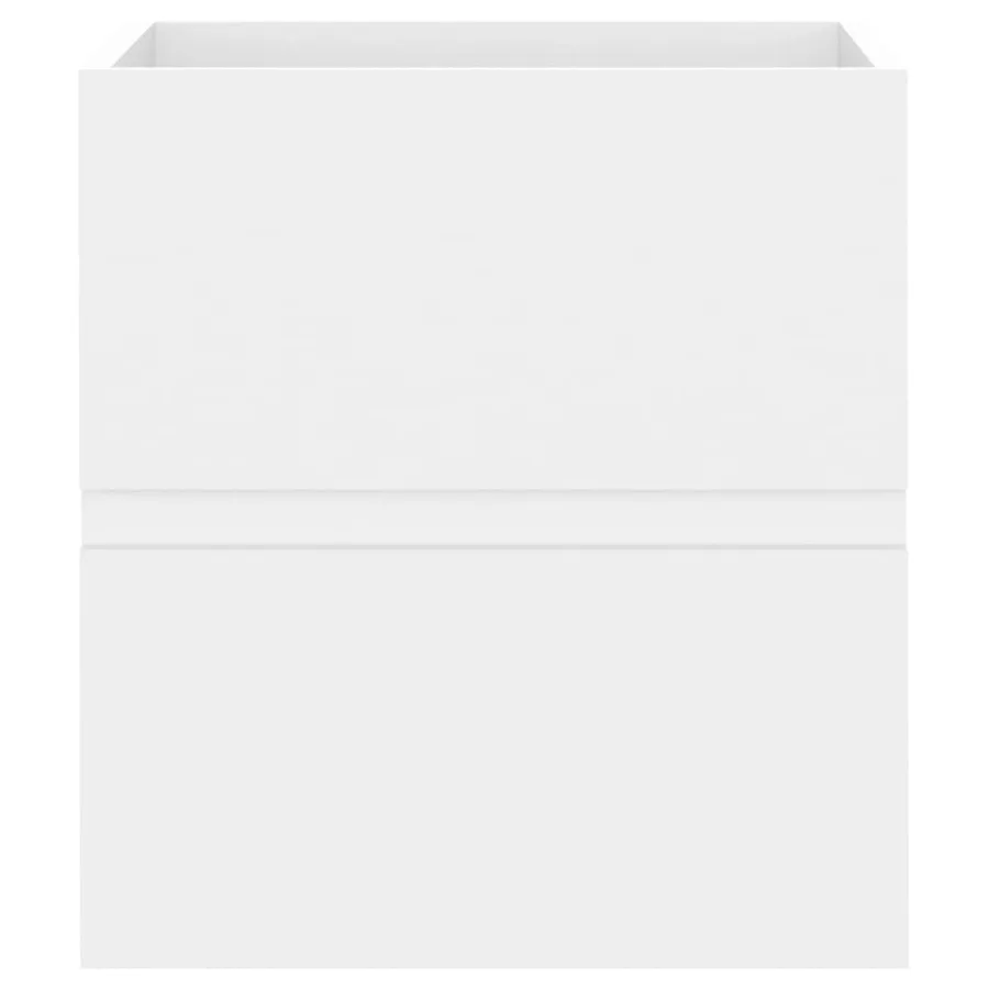 Armoire d'évier avec lavabo intégré Blanc Aggloméré - 7
