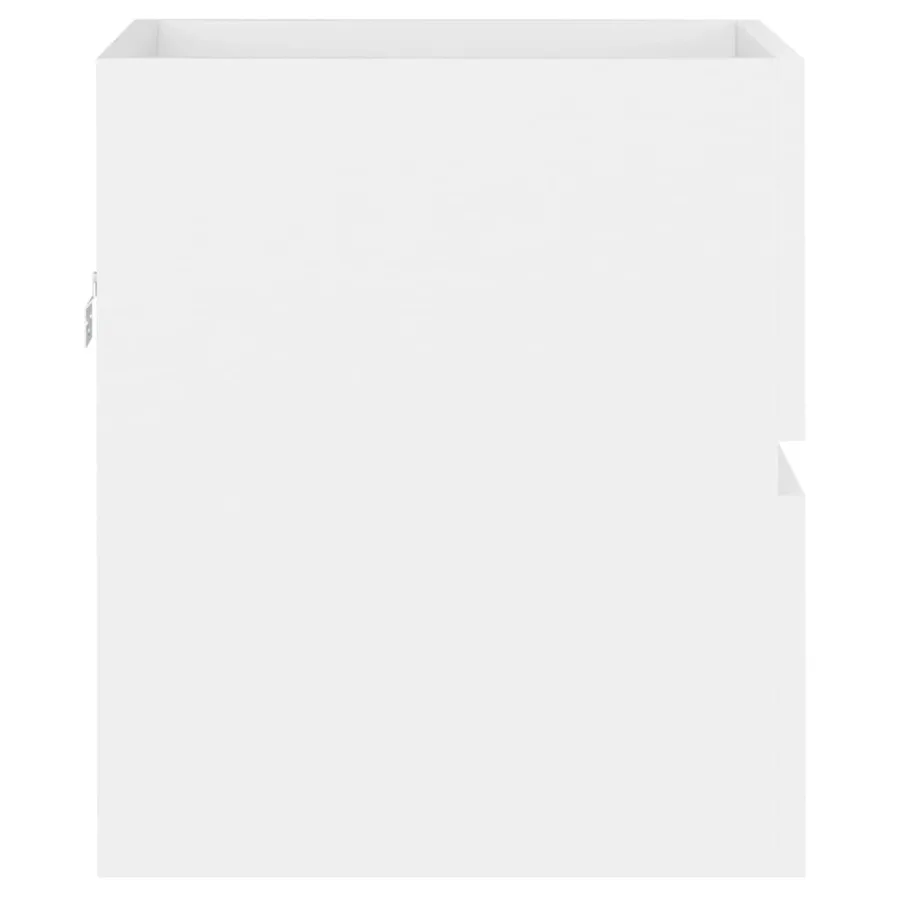 Armoire d'évier avec lavabo intégré Blanc Aggloméré - 9