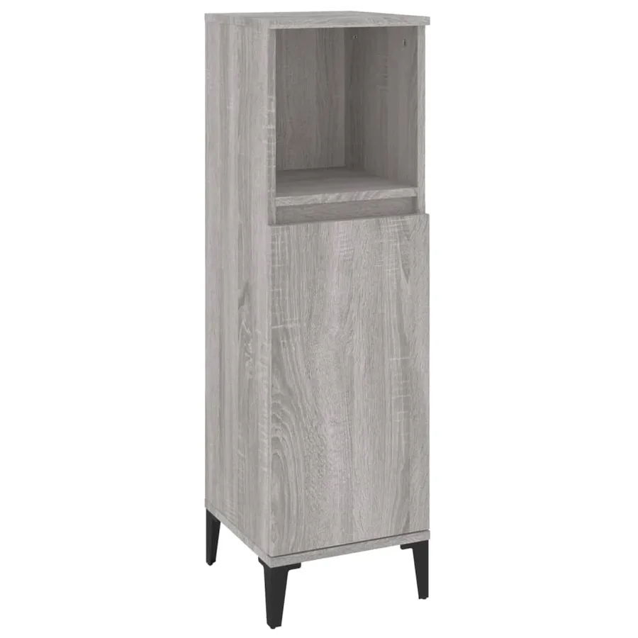 Ensemble de meubles de salle de bain 3 pcs Sonoma gris - 7