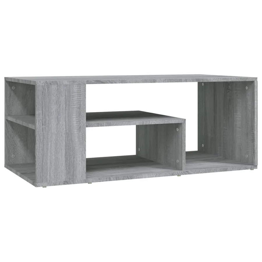 Table basse Sonoma gris 100x50x40 cm Bois d'ingénierie - 2