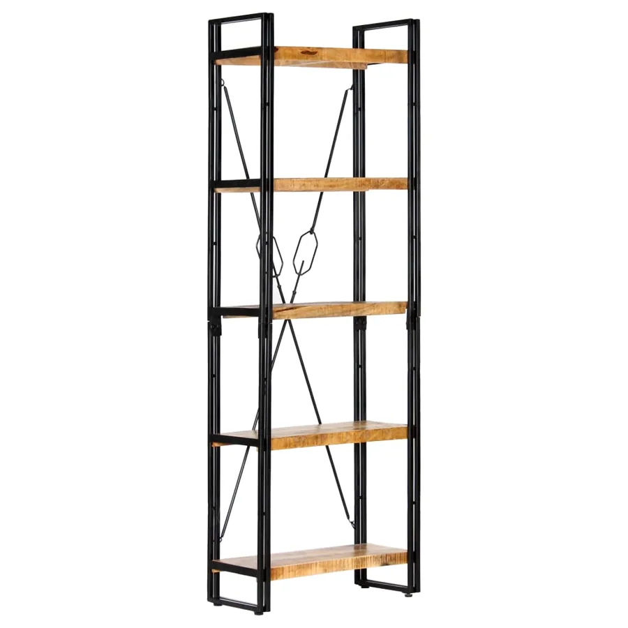 Bibliothèque à 5 niveaux 60x30x180 cm Bois de manguier solide