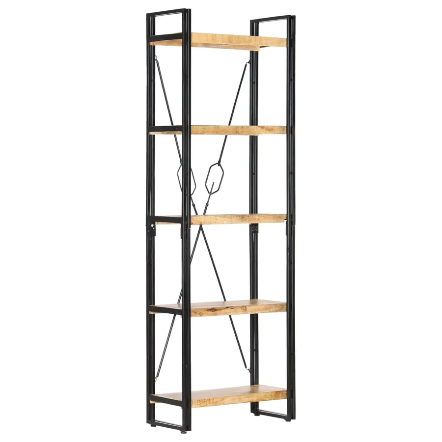 Bibliothèque à 5 niveaux 60x30x180 cm Bois de manguier solide - 10