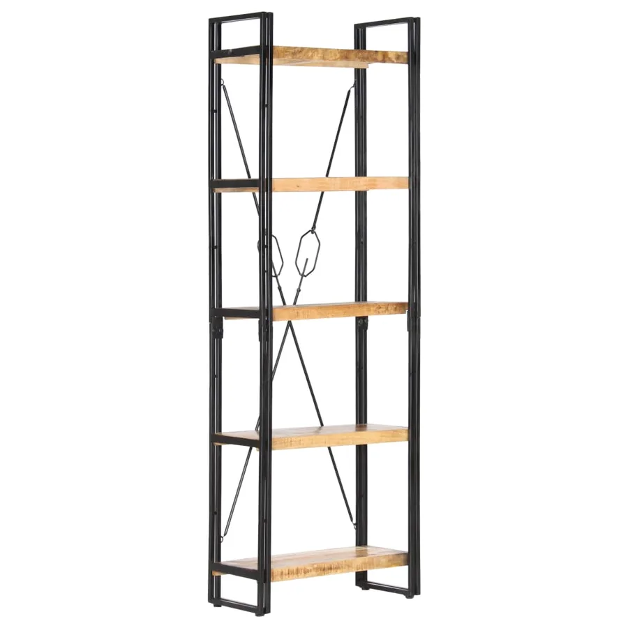 Bibliothèque à 5 niveaux 60x30x180 cm Bois de manguier solide - 7
