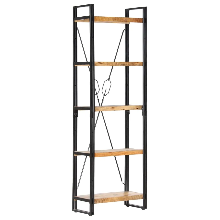 Bibliothèque à 5 niveaux 60x30x180 cm Bois de manguier solide - 8