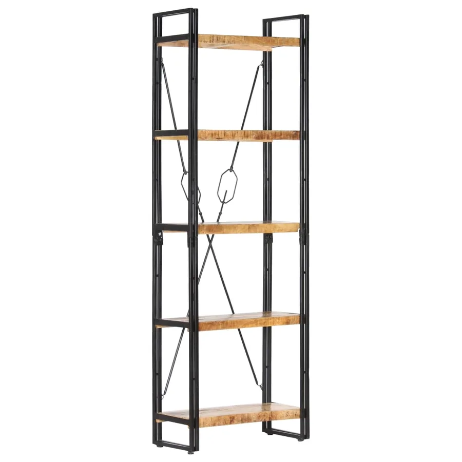 Bibliothèque à 5 niveaux 60x30x180 cm Bois de manguier solide - 9