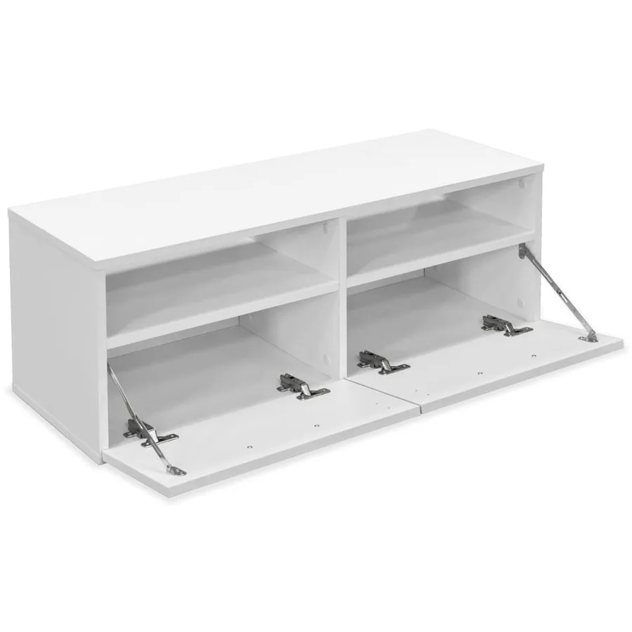 Meuble TV Bois d’ingénierie 95x35x36 cm Blanc - 3