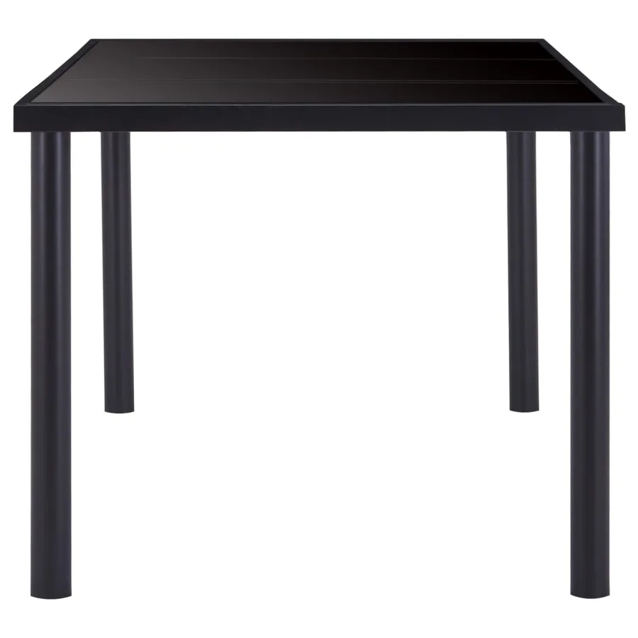Table à manger Noir 180x90x75 cm Verre trempé - 3