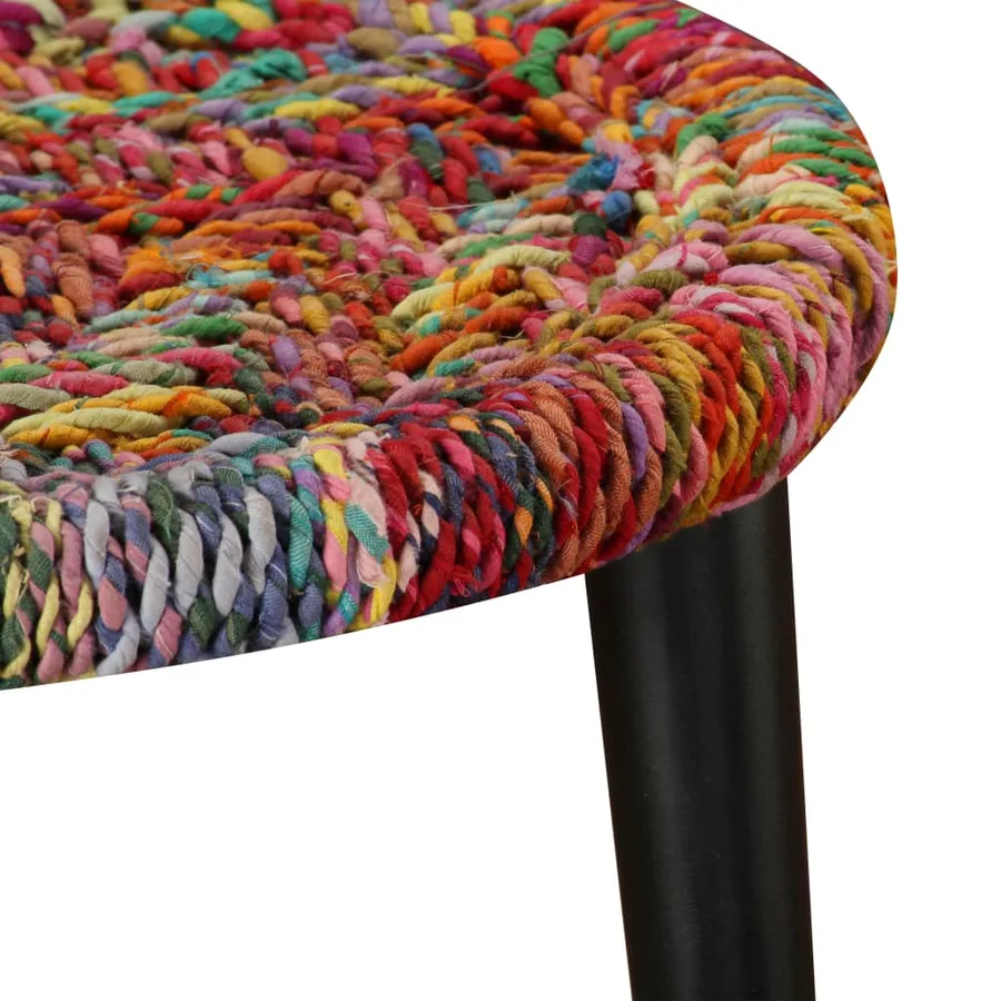 Table basse 2 pcs Détails tissés chindi Multicolore - 8