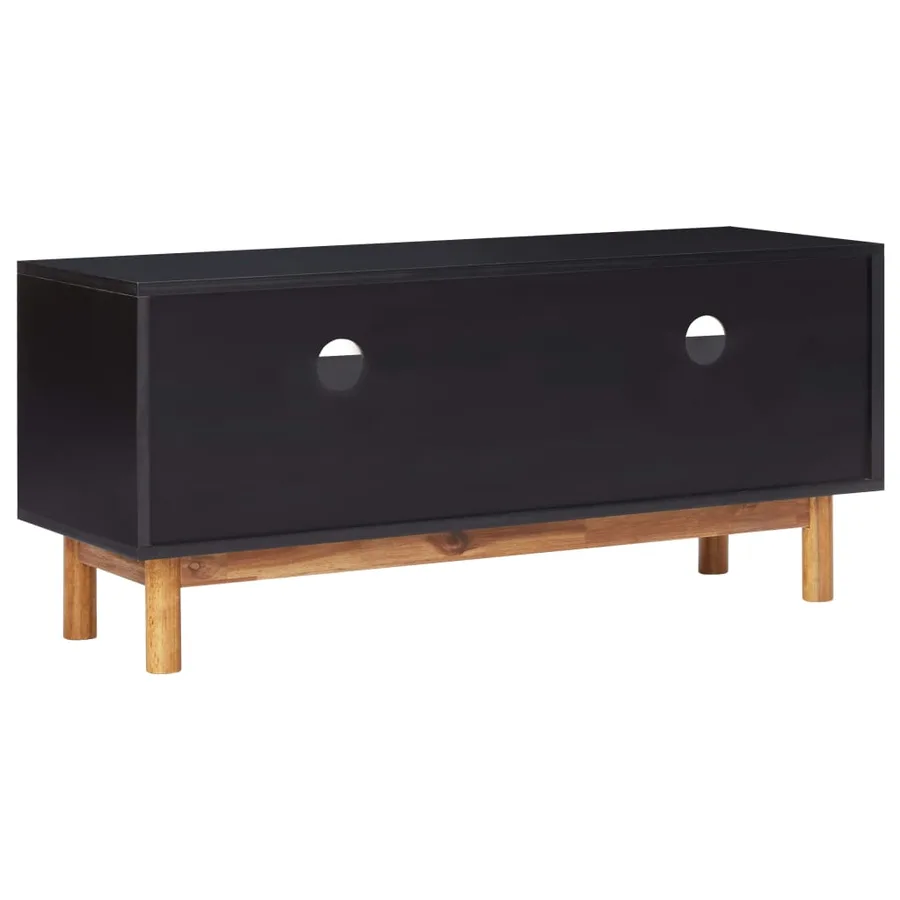 Meuble TV 100x35x45 cm Bois d'acacia massif et MDF - 4