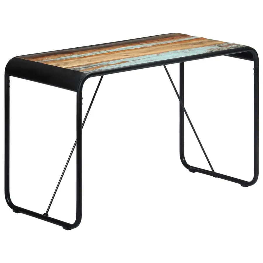 Table de salle à manger 118x60x76cm Bois de récupération massif - 10