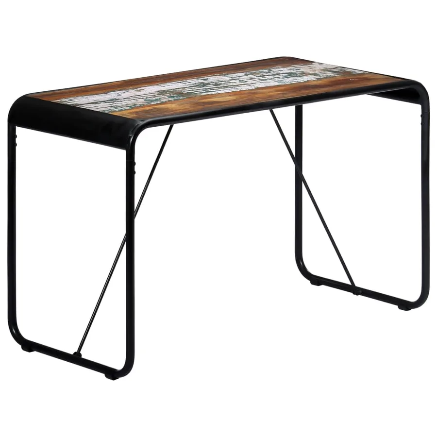 Table de salle à manger 118x60x76cm Bois de récupération massif - 9