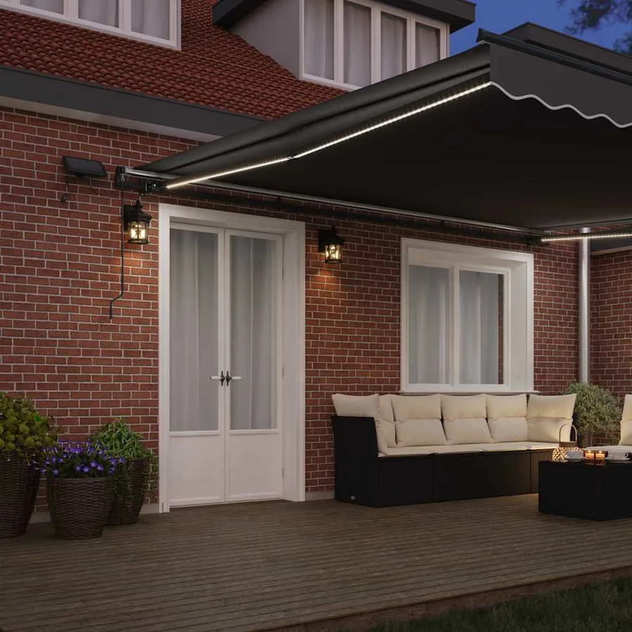 Cadre d'auvent Anthracite 500 × 350 cm Aluminium - 3