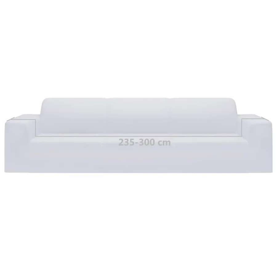 Housse extensible de canapé 4 places Blanc Jersey de polyester - 7