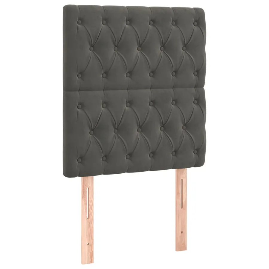 Sommier à lattes de lit matelas et LED Gris foncé 100x200 cm - 7