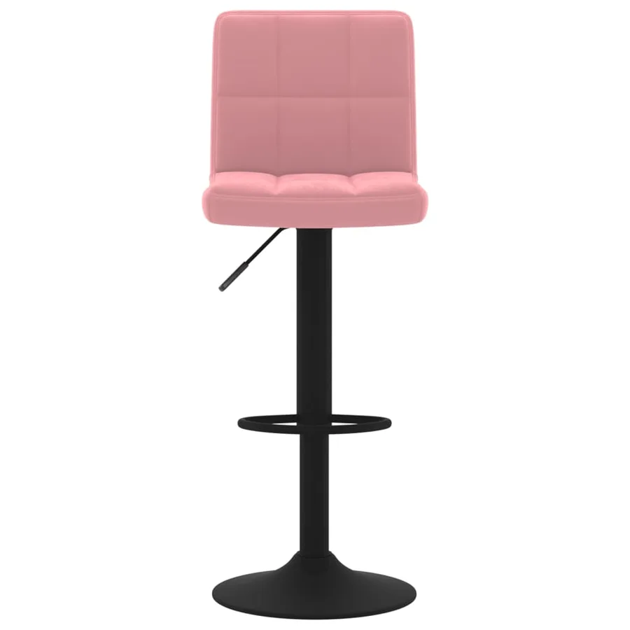 Tabourets de bar lot de 2 rose velours - 4