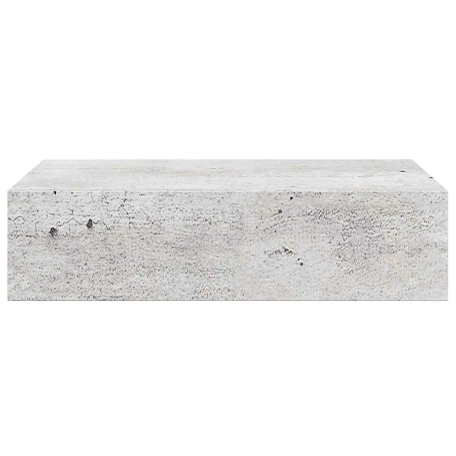Étagères à tiroir murales 2 pcs Gris béton 40x23,5x10 cm MDF - 7