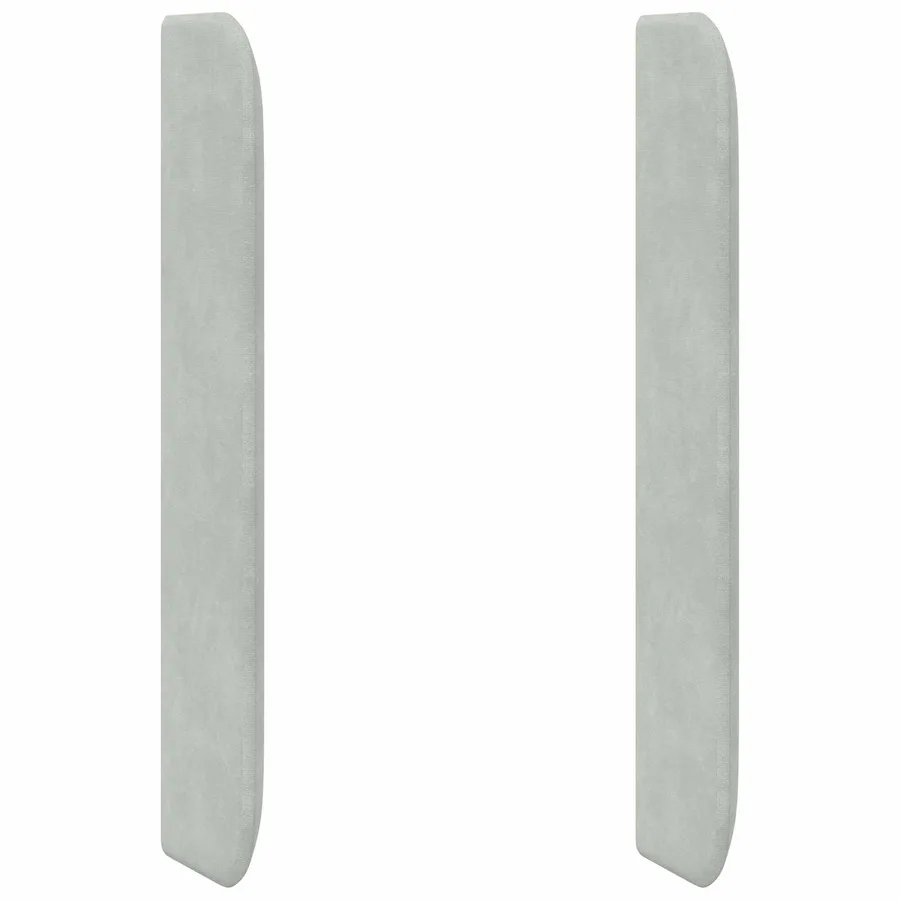 Oreille de tête de lit Gris clair 80 x 16 x 4 cm Velours - 2