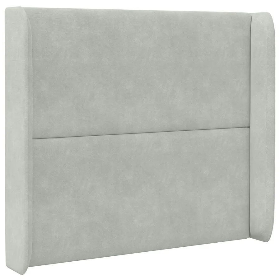 Oreille de tête de lit Gris clair 80 x 16 x 4 cm Velours - 3