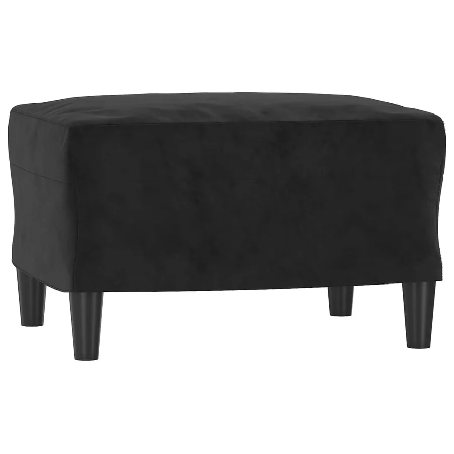 Repose-pied Noir 60x50x41 cm Velours - 2