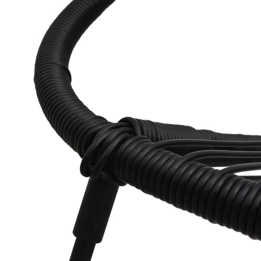 Ensemble à manger d'extérieur 3 pcs Rotin PVC Noir - 11