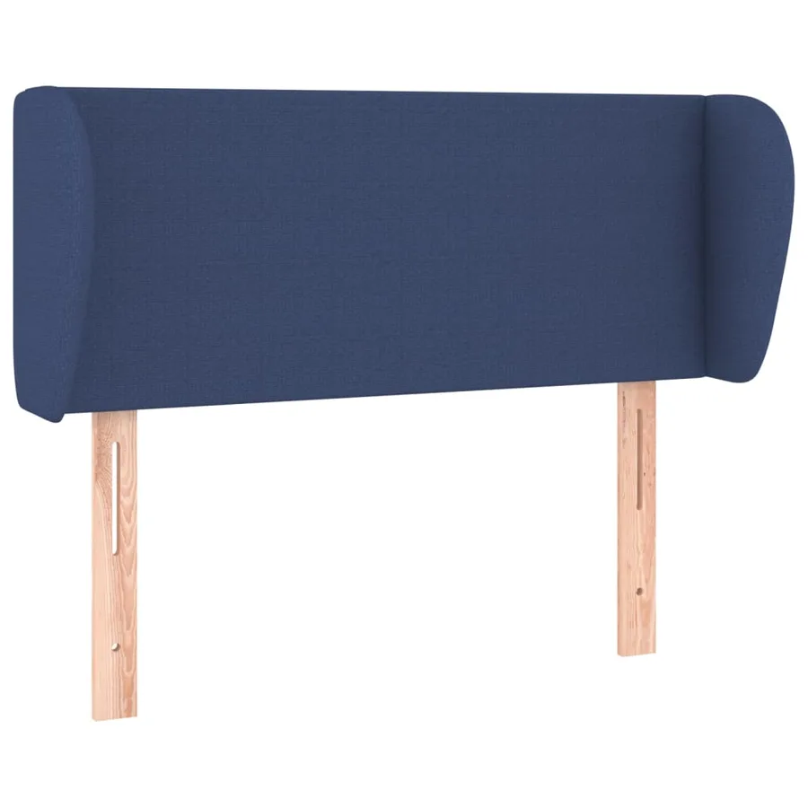 Tête de lit avec oreilles Bleu 103x23x78/88 cm Tissu - 2