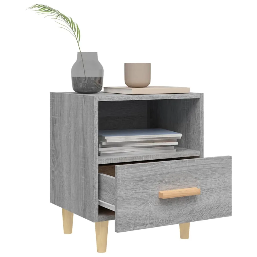 Tables de chevet 2 pcs Sonoma gris 40x35x47 cm - 3