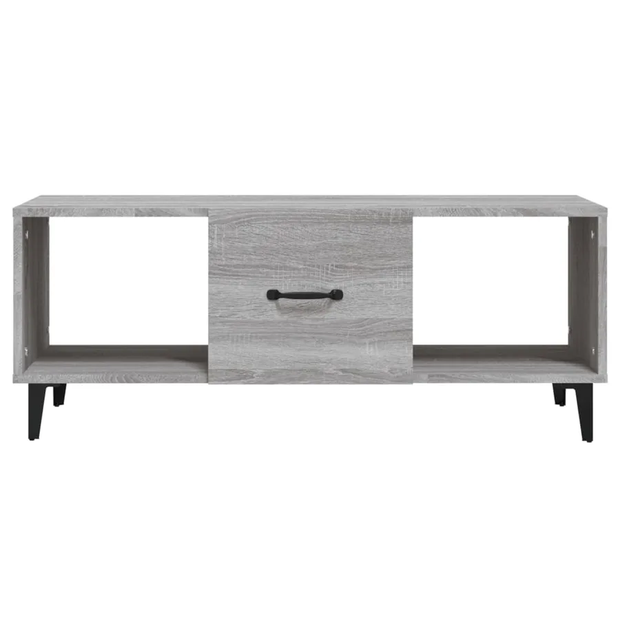 Table basse sonoma gris 102x50x40 cm bois d'ingénierie - 5