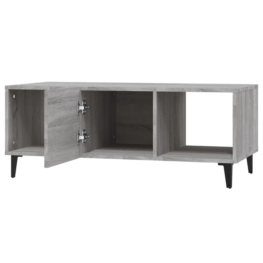 Table basse sonoma gris 102x50x40 cm bois d'ingénierie - 6