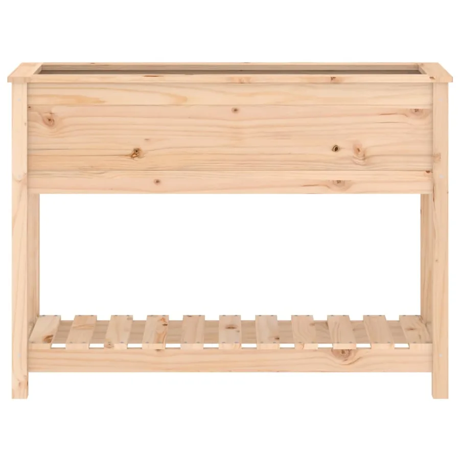Jardinière avec étagère 111,5x34,5x81 cm Bois massif de pin - 5