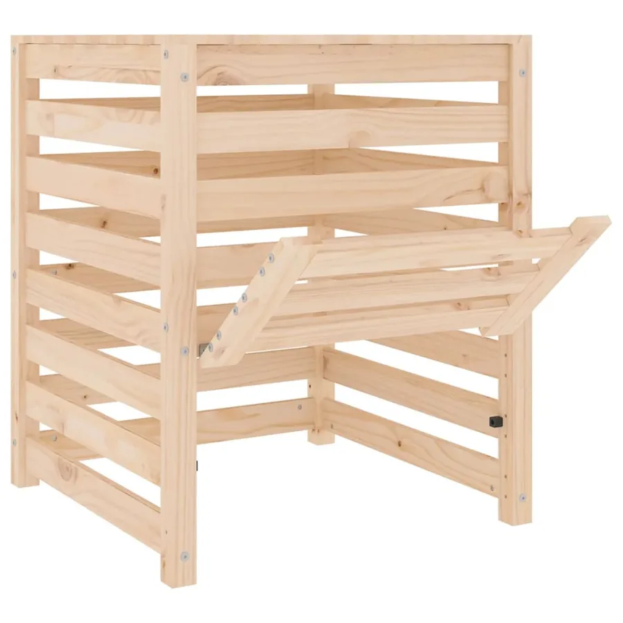 Composteur 63,5x63,5x77,5 cm Bois massif de pin - 6