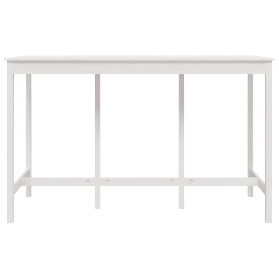 Table de bar Blanc 180x80x110 cm Bois massif de pin - 3