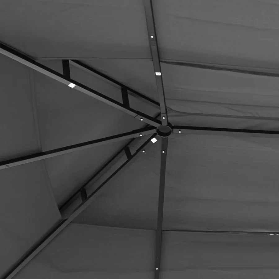 Belvédère avec toit anthracite 400x300x270 cm acier - 5