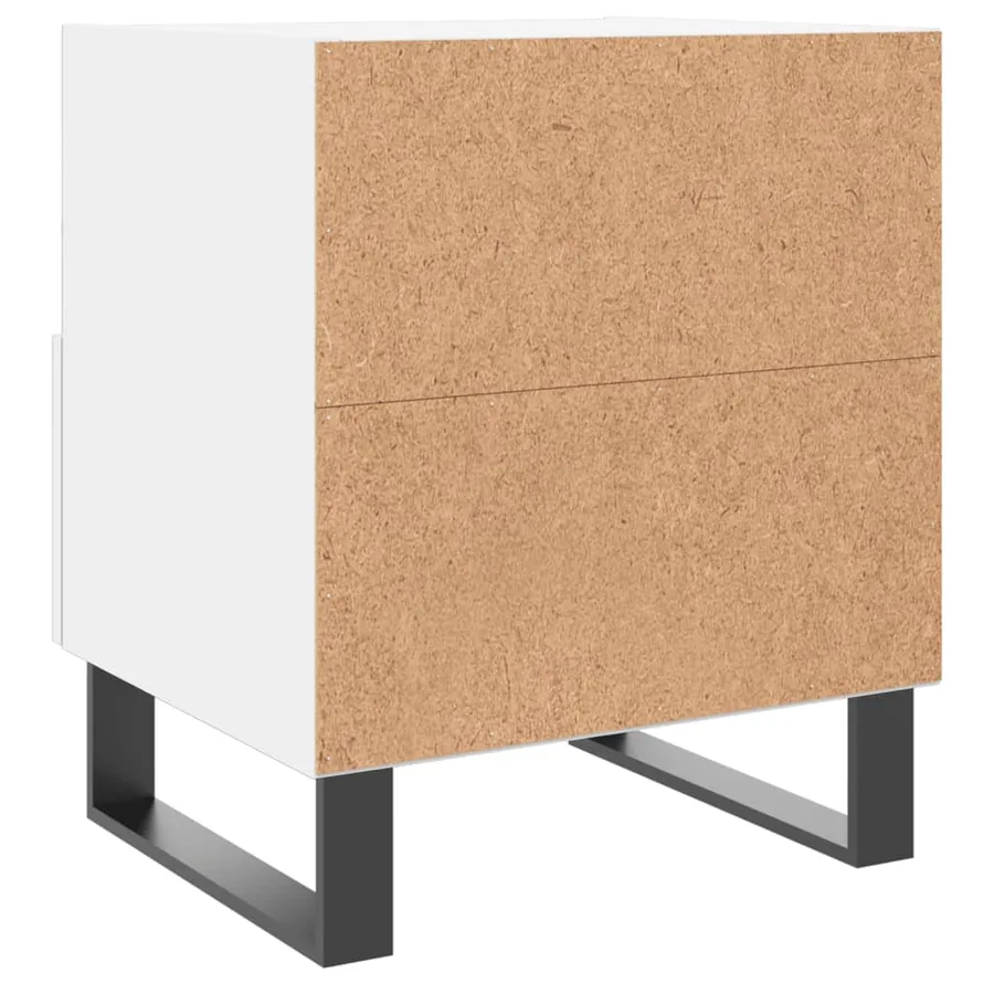 Table de chevet blanc 40x35x47,5 cm bois d’ingénierie - 6